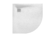 Душовий піддон чверть кола Roca Terran 90х90 см штучний камінь білий AP10538438401100