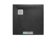 Душовий піддон Roca Terran 90х90 см штучний камінь чорний AP0338438401400