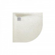 Душовий піддон чверть кола Roca Terran 90х90 см штучний камінь димчасто-білий AP10538438401090