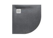 Душевой поддон четверть круга Roca Terran 90х90 см искусственный камень графит AP10538438401200