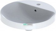 Раковина для ванной комнаты Geberit VariForm с отверстием перелива и под смеситель белый 500.705.01.2