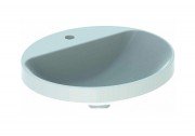Раковина для ванной комнаты Geberit VariForm с полкой для отверстия под смеситель без перелива овальная белый 500.715.01.2