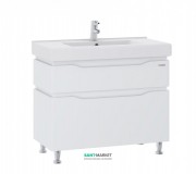 Тумба напольная Sanwerk Alessa 100х44 см с раковиной Принц белый MV0000347