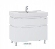 Тумба напольная Sanwerk Alessa 100х44 см с раковиной Принц белый MV0000347