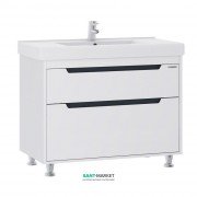 Тумба для підлоги Sanwerk Greta 100х44 см з раковиною Канті білий MV0000302