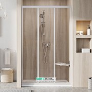 Душові двері Ravak ASDP3-110 розсувні трьохелементні профіль сатин/скло прозоре 00VD0U02Z1