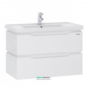 Тумба подвесная Sanwerk Alessa Air 80х44 см с раковиной Канте белый MV0000640