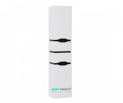 Пенал підвісний Sanwerk Alessa Air правий МДФ з кошиком білий / венге MV0000256