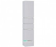 Пенал подвесной Sanwerk Alessa Air левый с корзиной МДФ белый MV0000373