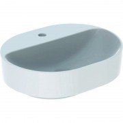 Раковина для ванної кімнати Geberit VariForm 50х40 см з полицею для отвори під змішувач без переливу еліптична білий 500.776.01.2