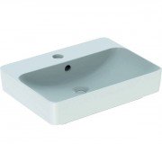 Раковина для ванной комнаты Geberit VariForm 60х45 см с полкой для отверстия под смеситель с переливом прямоугольная белый 500.780.01.2