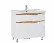 Тумба напольная Sanwerk Liga 60х44 см с раковиной Канте белый/мессина MV0000641