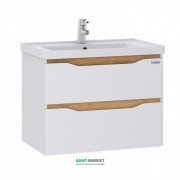 Тумба підвісна Sanwerk Liga Air 80х44 см з раковиною Канте білий/мессіна MV0000646