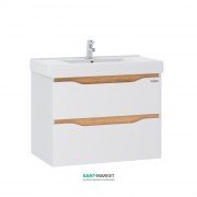 Тумба підвісна Sanwerk Liga Air 90х44 см з раковиною Принц білий/мессіна MV0000394