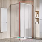 Душові двері Ravak ASDP3-120 розсувні трьохелементні профіль сатин/полістирол pearl 00VG0U0211