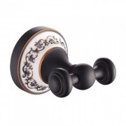 Крючок для ванной Kraus Apollo двойной темный шоколад KEA-16501ORB