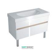 Тумба под раковину Kerama Marazzi Buongiorno 100 см МДФ белый BGN.100.2\WHT