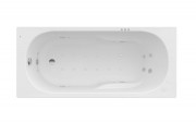 Ванна гидромассажная акриловая прямоугольная Roca Genova Smart WaterAir Plus 170х75 см белый A24T378000