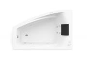 Ванна гідромасажна акрилова кутова Roca Hall Smart Water Plus 150х100 см ліва білий A24T401000