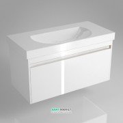 Тумба підвісна під раковину Kerama Marazzi Buongiorno 100 см МДФ європейський білий BGN.100.1+1\WHT.UK