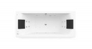 Ванна гідромасажна акрилова прямокутна Roca Hall Effects Titanium 180х80 см білий A24T399000