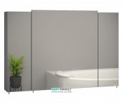 Дзеркальна шафа Sanwerk Everest 100х11,4 см без підсвічування ЛДСП сірий MV0000778