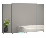 Дзеркальна шафа Sanwerk Everest Zoom 100х11,4 см без підсвічування ЛДСП сірий MV0000784