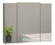 Дзеркальна шафа Sanwerk Everest Zoom 80х11,4 см без підсвічування ЛДСП сірий MV0000744