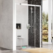 Душевые двери Ravak Matrix MSD4 140 раздвижные четырехэлементные профиль белый/стекло прозрачное 0WKM0100Z1