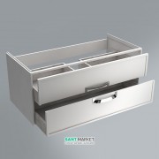 Тумба підвісна під раковину Kerama Marazzi Canaletto 100 см МДФ білий матовий CN.100\M