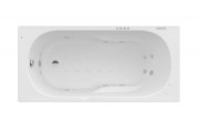 Ванна гидромассажная акриловая прямоугольная Roca Genova Effects Gold 160х75 см белый A24T367000