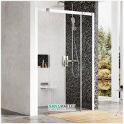 Душевые двери Ravak Matrix MSD4 140 раздвижные четырехэлементные профиль сатин/стекло прозрачное 0WKM0U00Z1