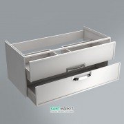 Тумба подвесная под раковину Kerama Marazzi Canaletto 100 см МДФ белый матовый CN.100\M