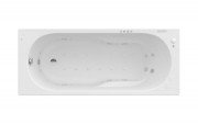 Ванна гидромассажная акриловая прямоугольная Roca Genova Effects Titanium 170х70 см белый A24T375000