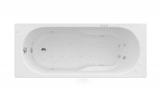 Ванна гідромасажна акрилова прямокутна Roca Genova Smart WaterAir Plus 170х70 см білий A24T372000
