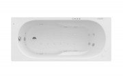 Ванна гидромассажная акриловая прямоугольная Roca Genova Effects Gold 160х70 см белый A24T361000