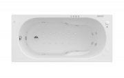 Ванна гидромассажная акриловая прямоугольная Roca Genova Effects Gold Option 150х70 см белый A24T356000
