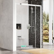 Душові двері Ravak Matrix MSD4 200 розсувні чотирьохелементні профіль сатин/скло прозоре 0WKK0U00Z1