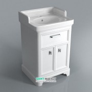 Тумба напольная под раковину Kerama Marazzi Pompei 60 см МДФ белый PO.60.1\WHT