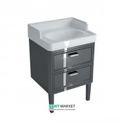 Тумба для підлоги під раковину Kerama Marazzi Pompei 60 см МДФ чорний PO.60.2\BLK