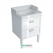 Тумба напольная под раковину Kerama Marazzi Pompei 60 см МДФ белый PO.60.2\WHT