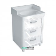 Тумба для підлоги під раковину Kerama Marazzi Pompei 60 см МДФ білий PO.60.3\WHT