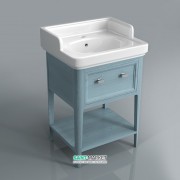 Тумба для підлоги під раковину Kerama Marazzi Provence 60 см масив дерева синій PR.60\BLU