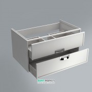 Тумба підвісна під раковину Kerama Marazzi Canaletto 80 см МДФ білий матовий CN.80\M