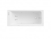 Ванна гидромассажная акриловая прямоугольная Roca Easy Smart Water Plus 170х75 см белый A24T335000