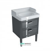 Тумба напольная под раковину Kerama Marazzi Pompei 60 см МДФ чёрный PO.60.2\BLK