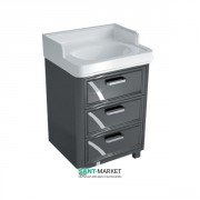 Тумба для підлоги під раковину Kerama Marazzi Pompei 60 см МДФ чорний PO.60.3\BLK