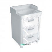 Тумба напольная под раковину Kerama Marazzi Pompei 60 см МДФ белый PO.60.3\WHT