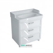 Тумба напольная под раковину Kerama Marazzi Pompei 80 см МДФ белый PO.80.3\WHT