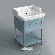 Тумба напольная под раковину Kerama Marazzi Provence 60 см массив дерева синий PR.60\BLU